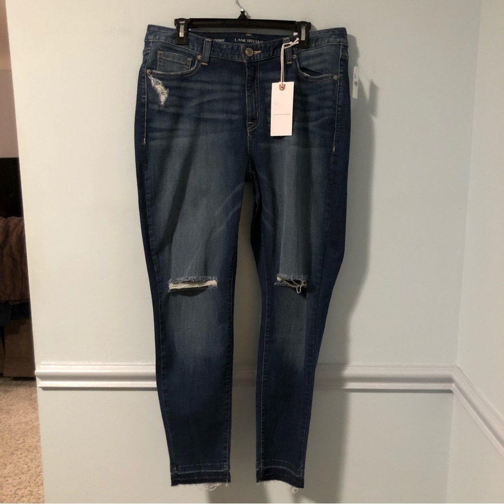 NWT Lane Bryant Ripped Skinny Jeans Size 16